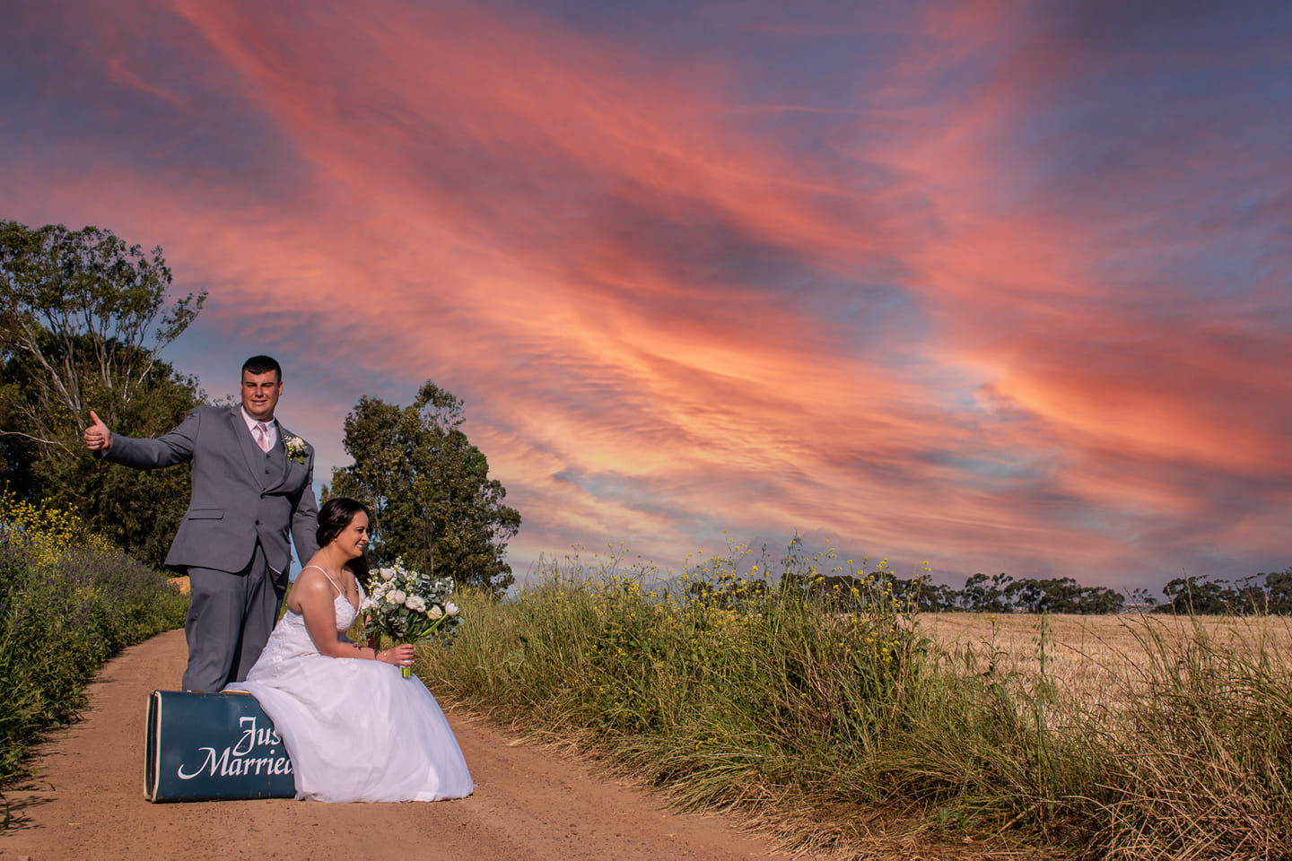 Wedding Photography in a field